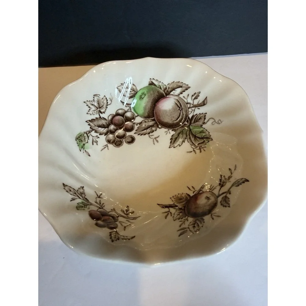 Set of 2 Vintage Johnson Bros Harvest Time Fruit 6.5